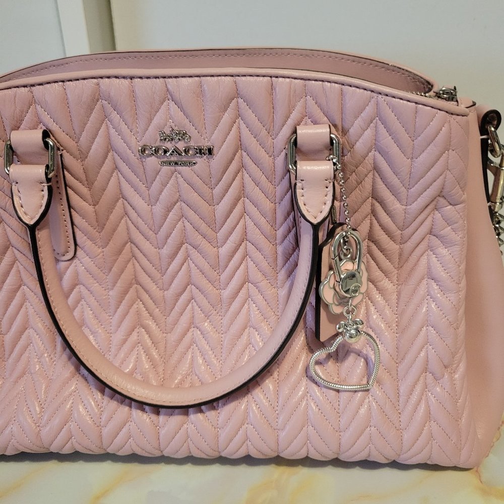 Sterling silver Mickie heart bag charm holder heart shaped